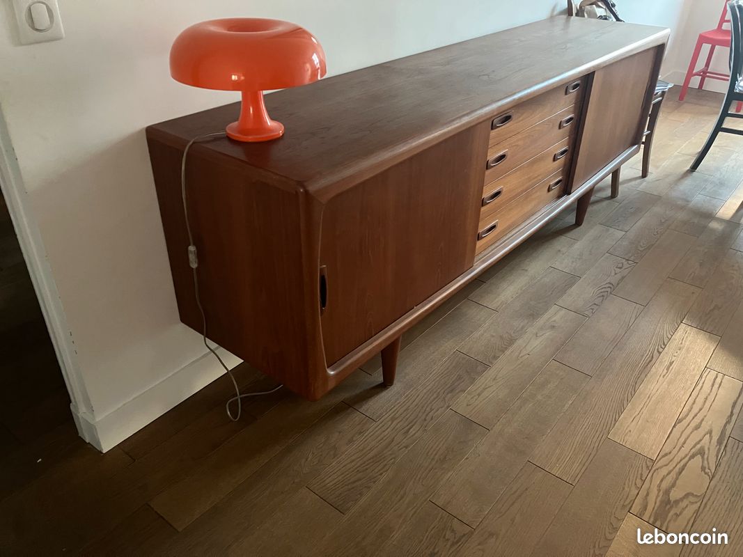 Enfilade danoise vintage en teck Hensen signée (image 4)