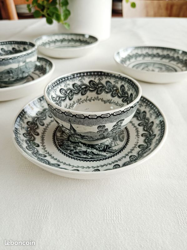 Lot de 6 coupelles et 2 tasses Cappellemans, Jemmapes (image 6)