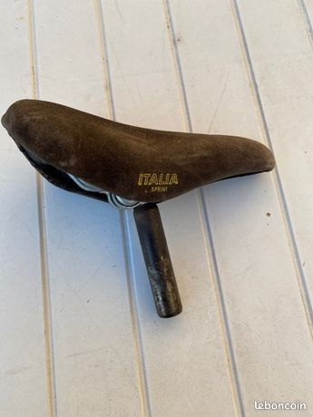Selle vélo course vintage dessus Daim marque ITALIA SPRINT