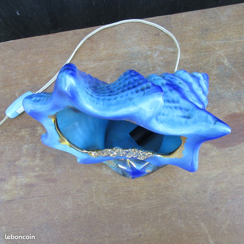 Lampe Veilleuse Trompe L'œil Aquarium Vintage Vallauris H 15,5 L 21 L 9 Cm 87781