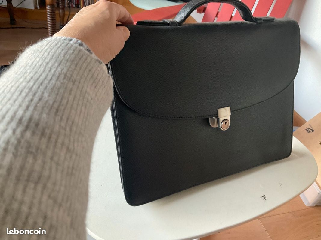 Malette cuir noir homme (image 3)
