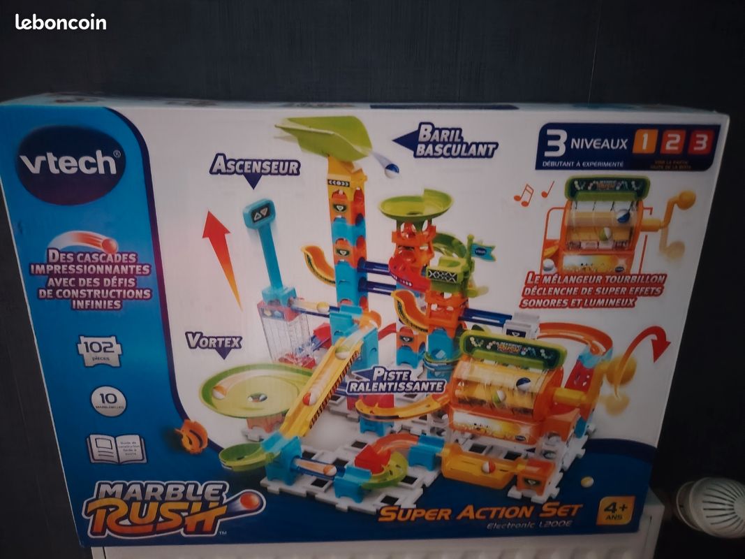 Circuit De Billes Géant 133 Pièces – Toboggan Et Course En Marbre – Jeu éducatif 3 Ans – Construction Créative