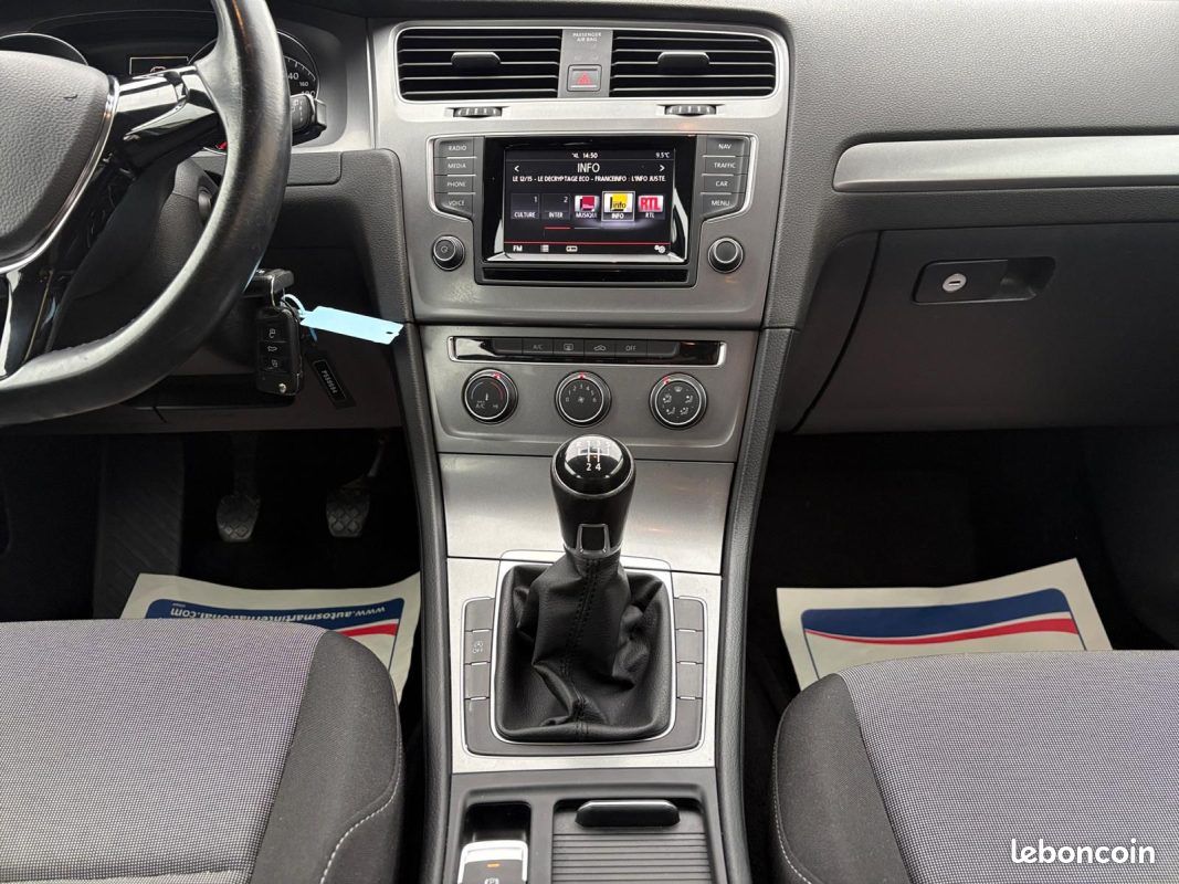 Volkswagen golf vii sw 1.6 tdi 105ch bluemotion technology fap confortline business 2014 (image 12)