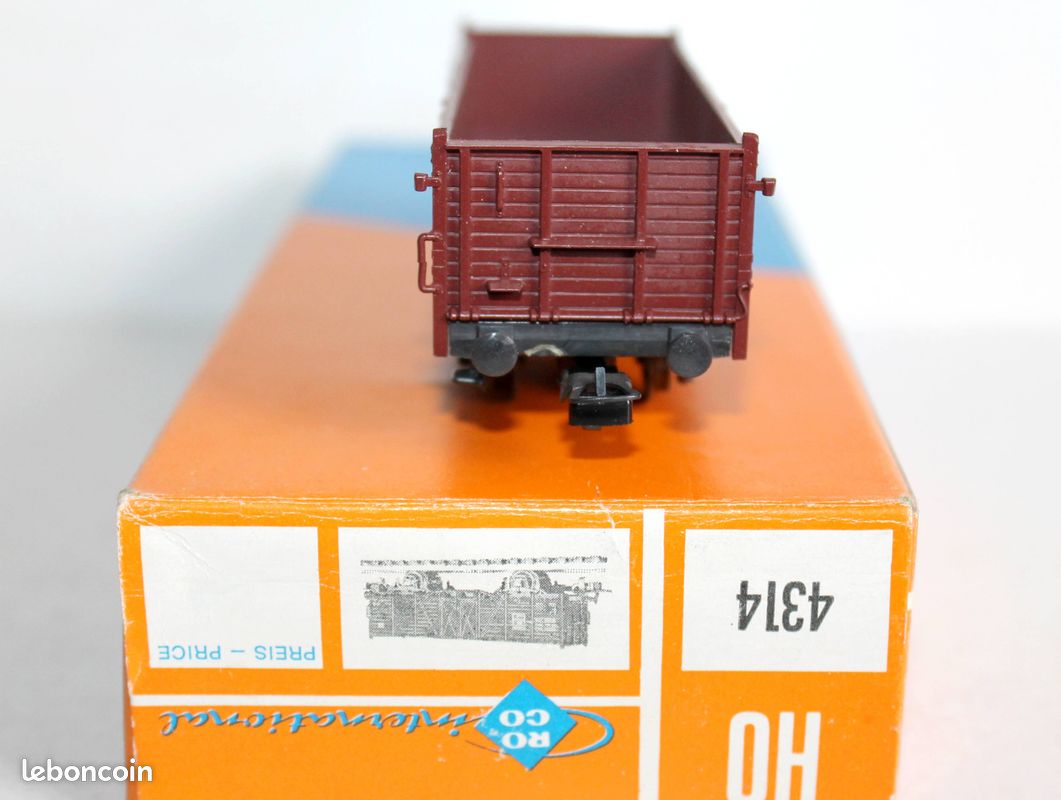 Roco HO – Lot De 2 Wagons Tombereau SNCF, Réf CD44, Occasion Bon état