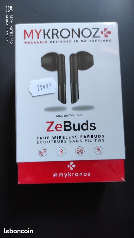 Écouteurs bluetooth ZeBuds neuf (image 1)