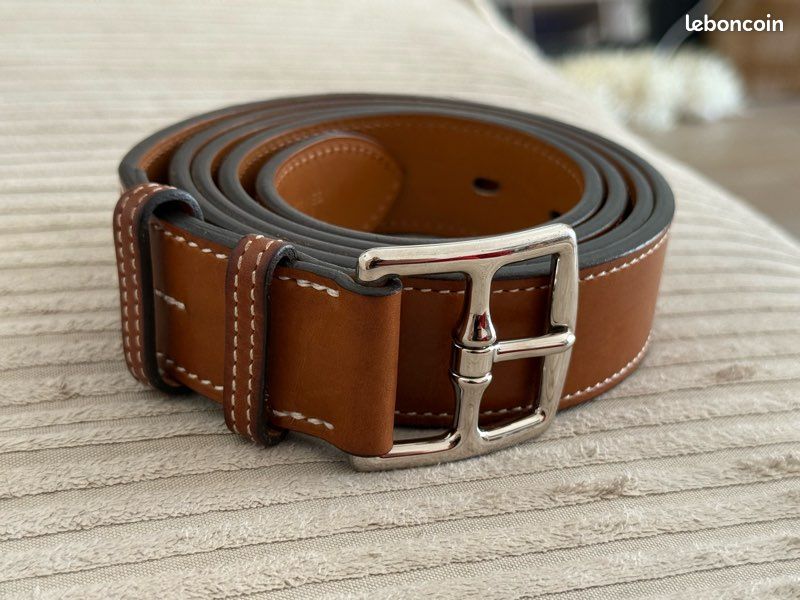 Ceinture Hermès Étrivière 32 – Cuir Barénia Fauve – Taille 120