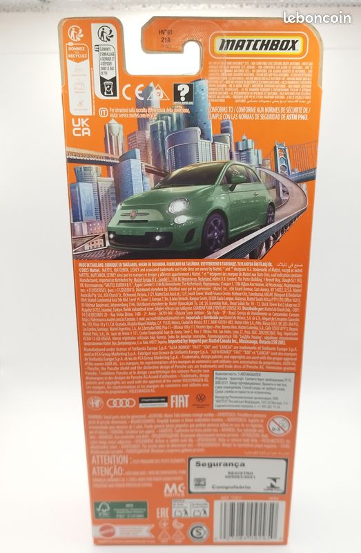 Matchbox 1/64 Pack 5 Voitures - Autobahn Express V - Porsche 911 GT3 - Fiat 500 - Neuf (image 18)
