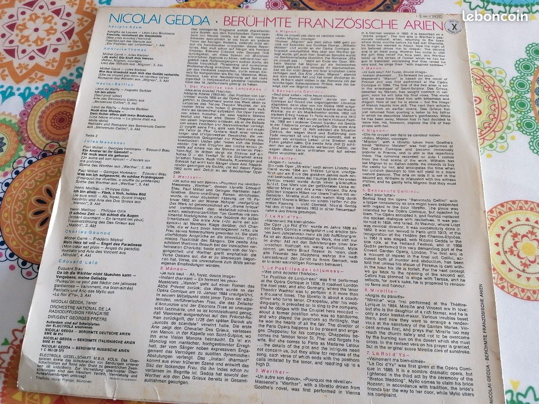 Vinyle 33 tours NICOLAI GEDDA (image 2)