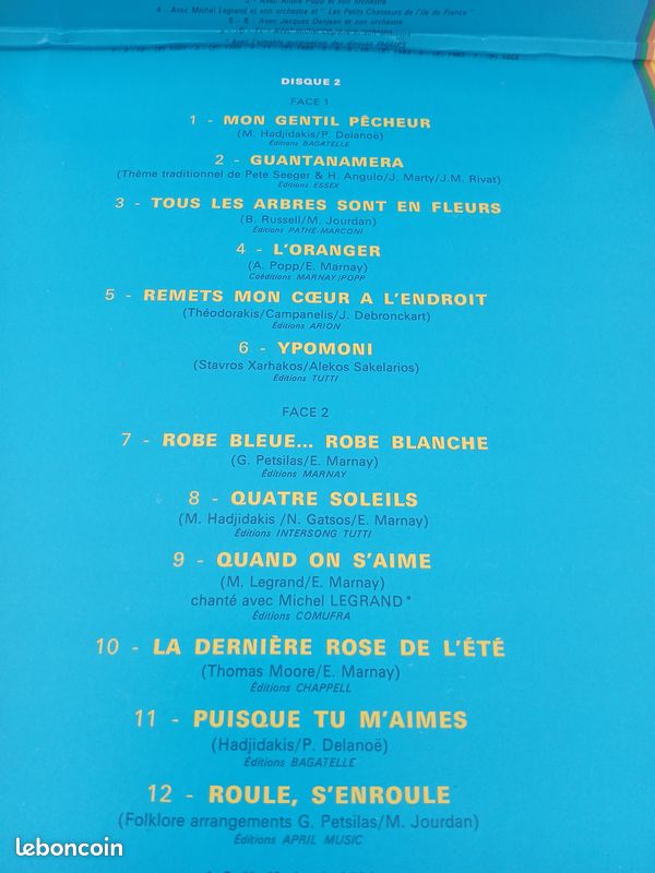 33 Tours double album Nana Mouskouri (image 3)