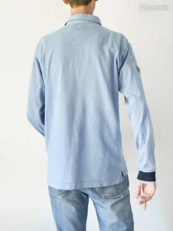Chemise Serge Blanco Quinze 15 Rugby - Bleu à Carreaux - Taille XL - Coton - Manches Longues