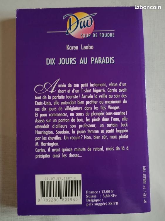Livre duo de coup de foudre : Dix jours au paradis (image 3)