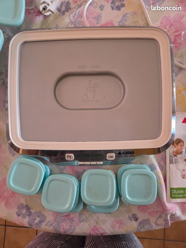 Yaourtiere seb multidelice 12 pots +12pots+bac a fromage blanc+,égouttoir faisselle pour les 24 pots +24 couvercles (image 2)