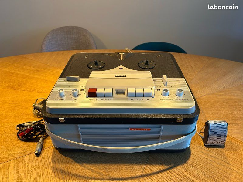 Magnétophone à Bandes Philips EL 3524 – Vintage Vers 1960 – En L’état