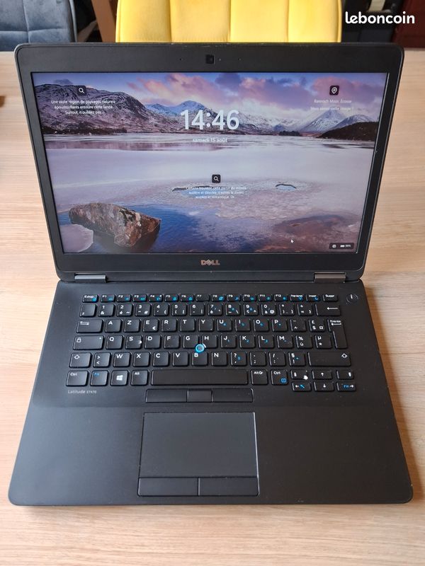 Pc Dell latitude e7470 14" i5 6th ssd 250Gb ddr4 8Go Win 11 pro - comme neuf (image 1)