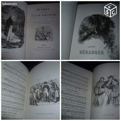 Oeuvres Béranger musique chanson Grandville XIX (image 3)