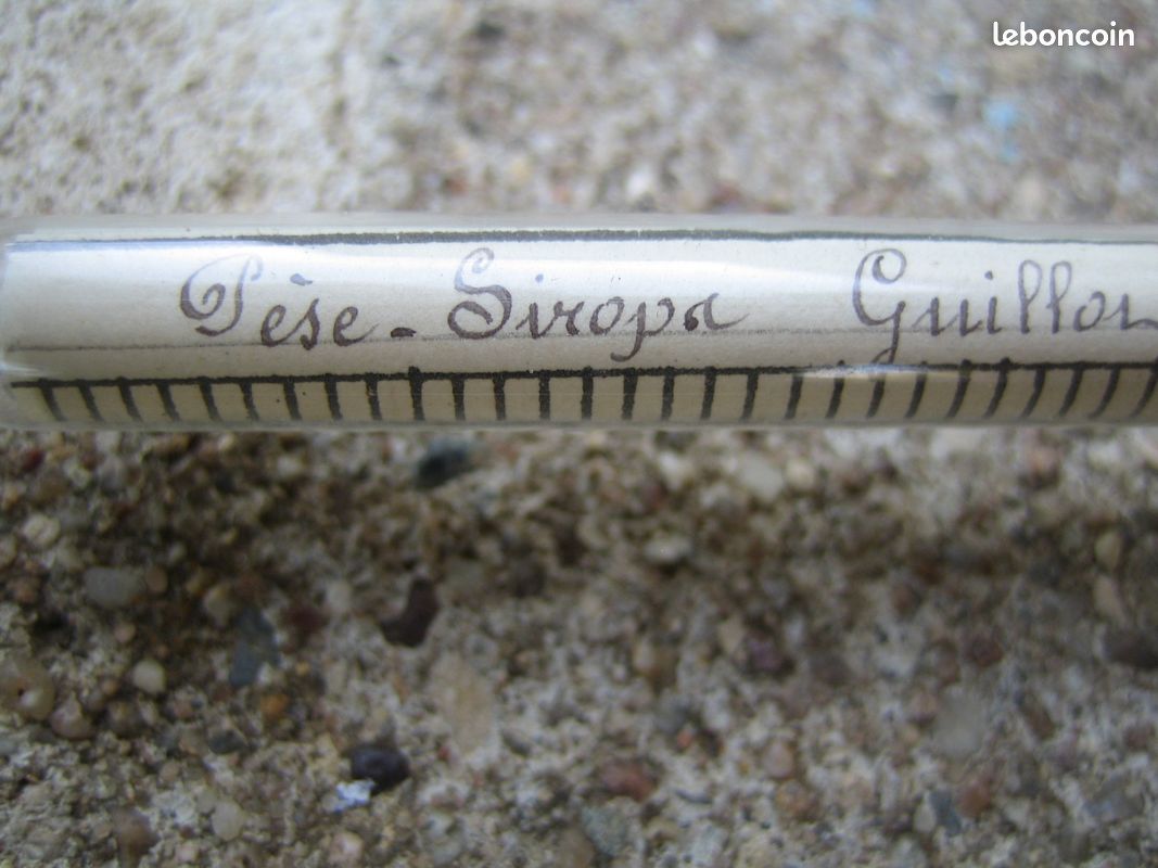 Pèse sirop en verre ancien appareil de mesure densimètre (image 11)
