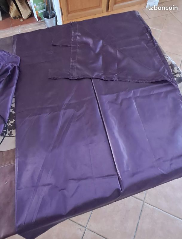 Paire de rideaux voile satiné (image 2)