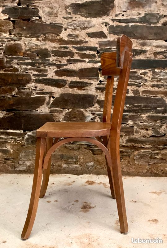 Lot de 4 chaises café Bois courbé 1960 (image 6)