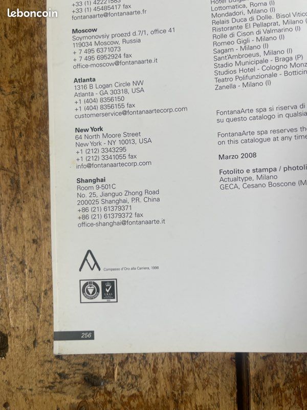 FONTANA ARTE Architectural Catalogue documentation luminaire, Design (image 3)
