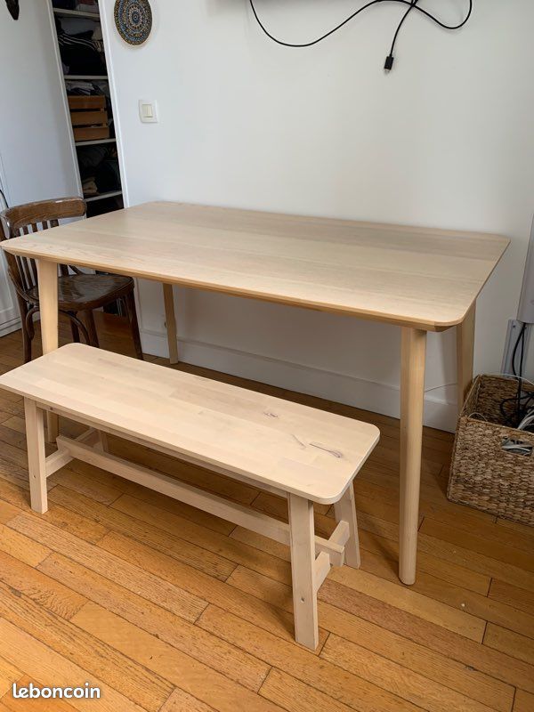 Table et banc en bois IKEA (image 2)