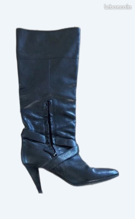 Bottes noires hautes Burberry (image 1)