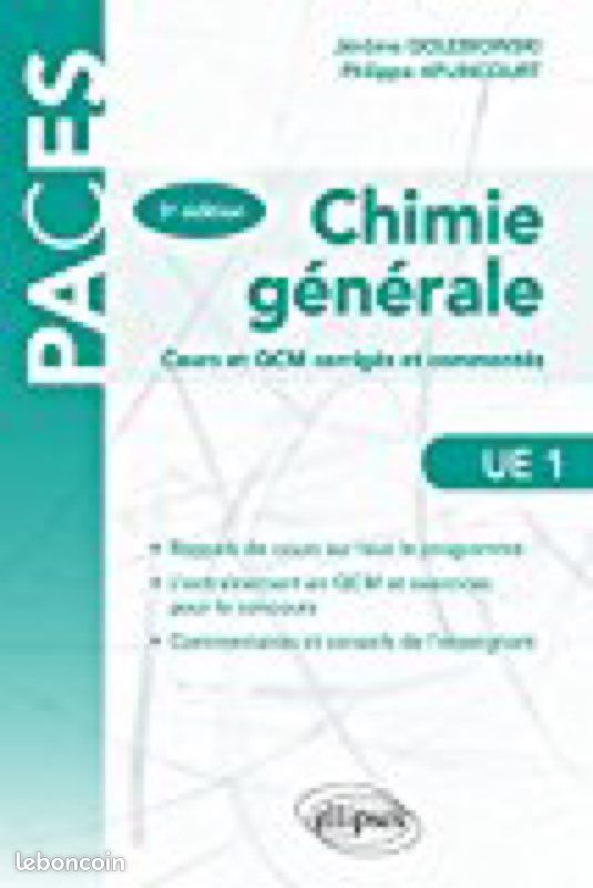 Livre chimie générale (image 1)