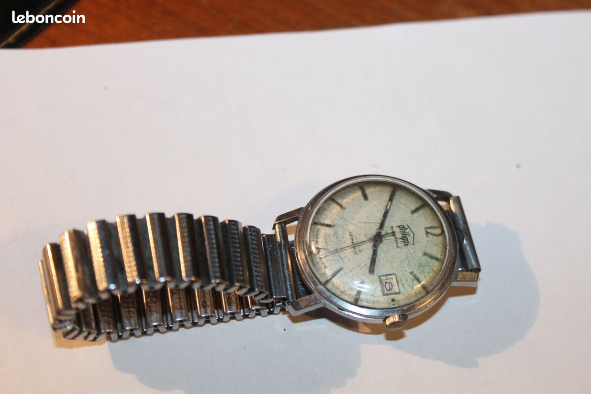 Montre Mécanique Homme YRDA - Ébauche Suisse, étanche, Acier Inox, Cadran Argenté, Occasion