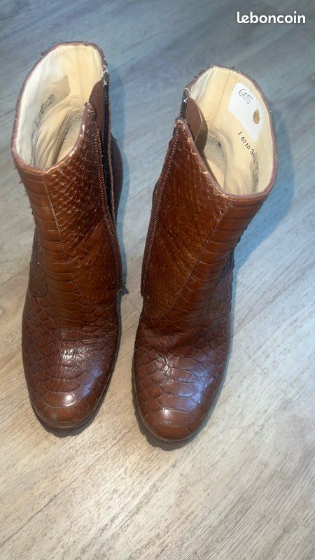 Boots freelance collector Style Croco T 38,5 couleur gold (image 2)