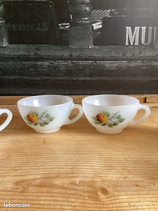 6 tasses arcopal motif pomme (image 3)