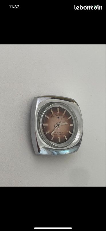 Montre ancienne Minuano 17 jewels mécanique (image 3)