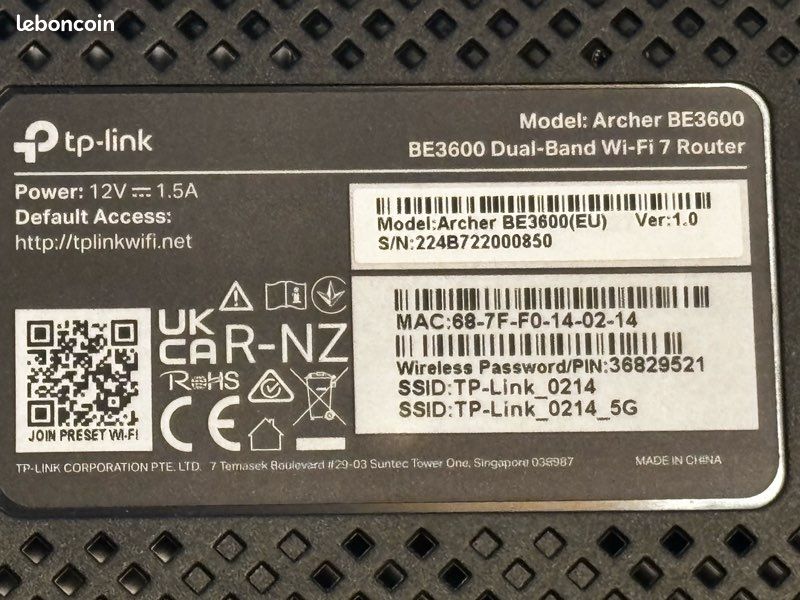 Routeur TP-Link BE3600 + Répéteur WiFi 6 (image 5)