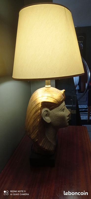Grande lampe pharaon , ( 70 cm avec l'abat jour ) (image 3)