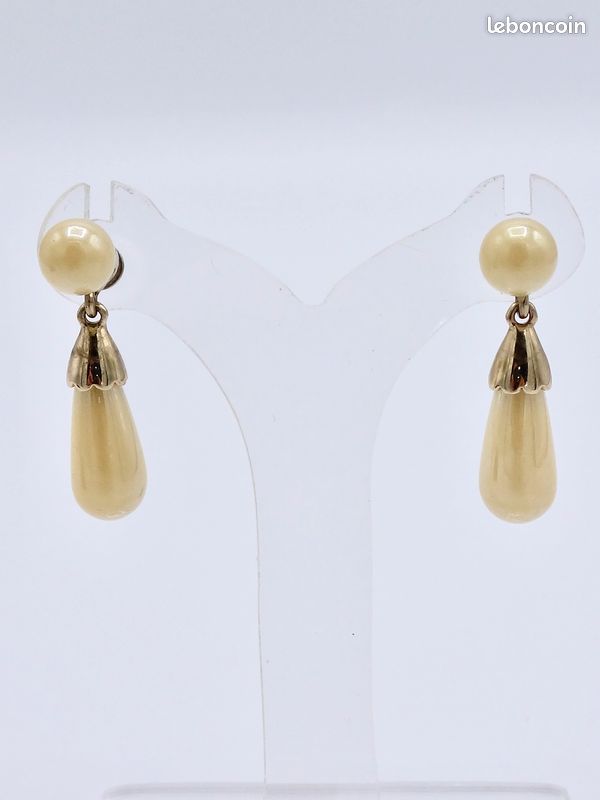 Boucles D'oreilles Perles De Jean Simmons - Occasion, Portées