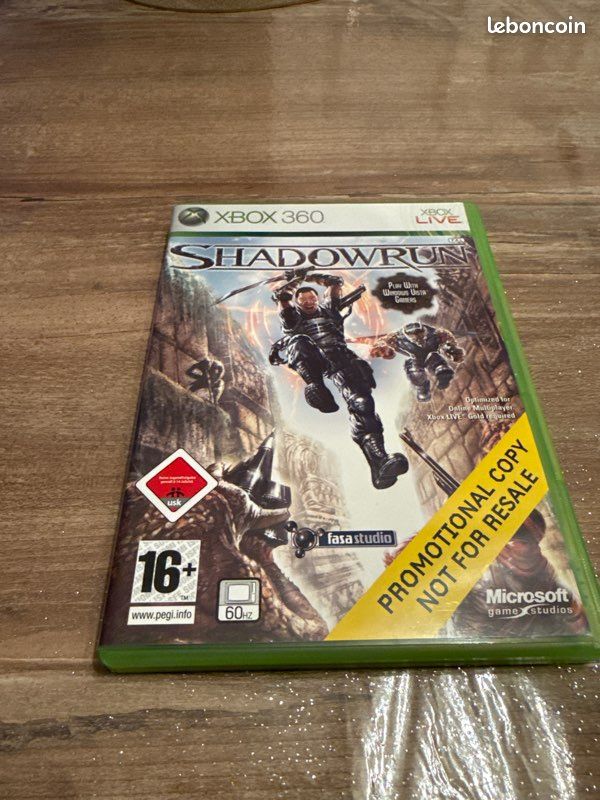 Jeu Shadowrun Complet Sur Xbox 360 - Version Française - Très Bon état