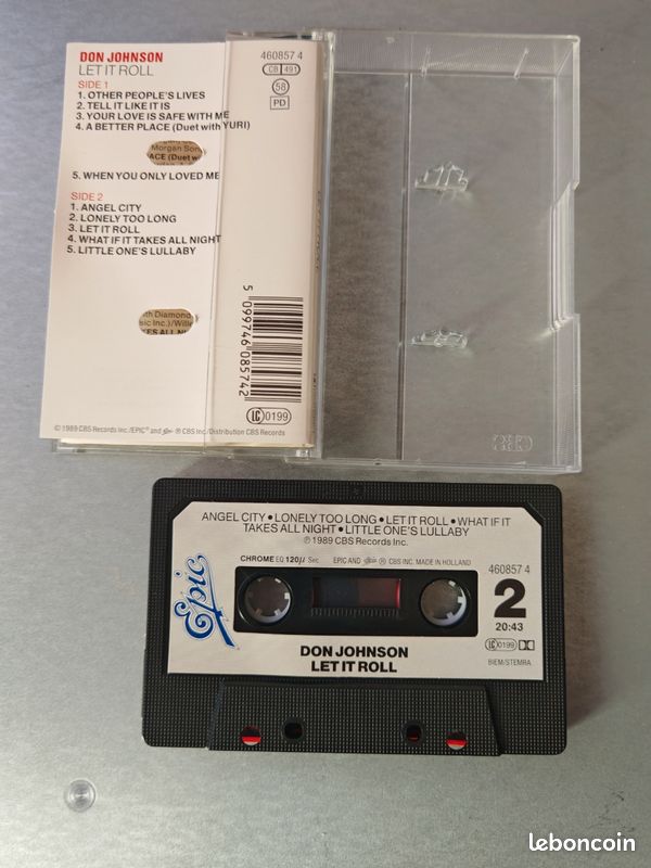 Don Johnson - Let it roll / Cassette audio K7 original (image 3)