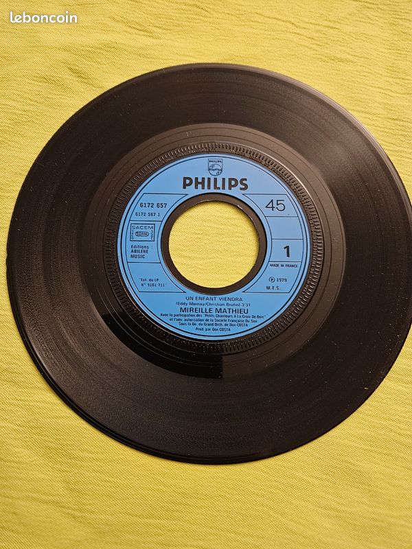 45t Mireille Mathieu un enfant viendra (image 3)
