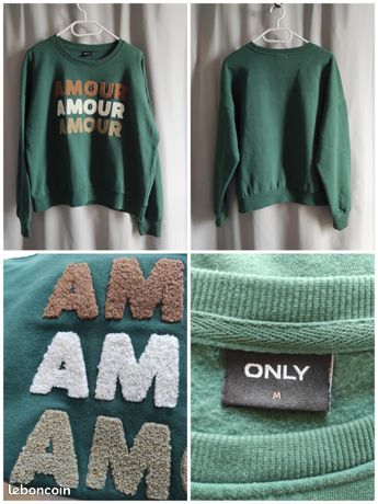 Pull Sweat Femme Vert – 100% Coton – Taille 14 – Manches Longues – Très Bon état
