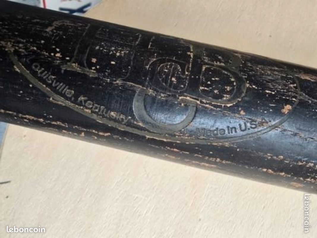 Batte baseball vintage, Louisville Slugger, Bois, 86 cm - Collection
