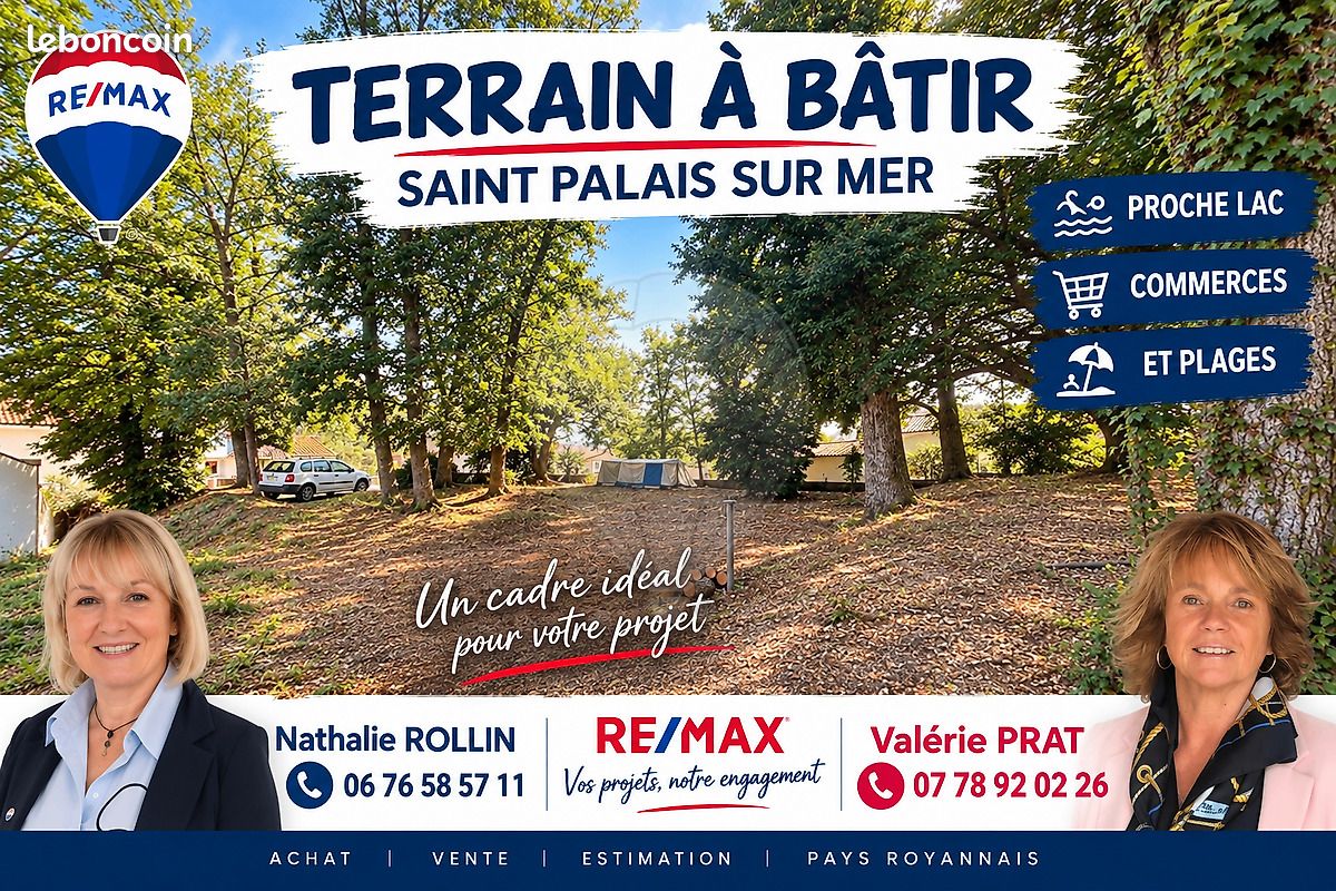 Terrain 1 030 m² Saint Palais Sur Mer · à Saint-Palais-sur-Mer · 374 000 €