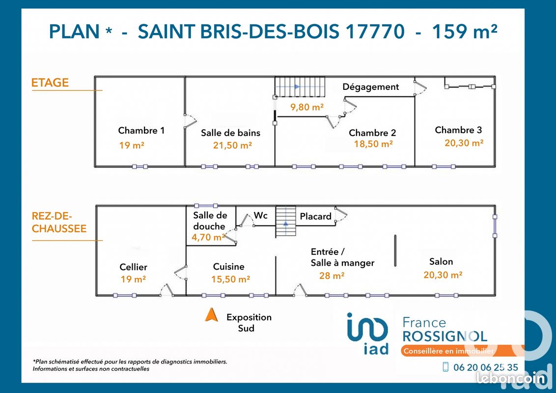 Maison 5 pièces 159 m² - Saint-Bris-des-Bois 17770 (image principale 11)