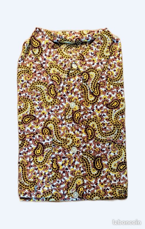 Chemise 1970 NEUVE Psychedelique XS (image 1)