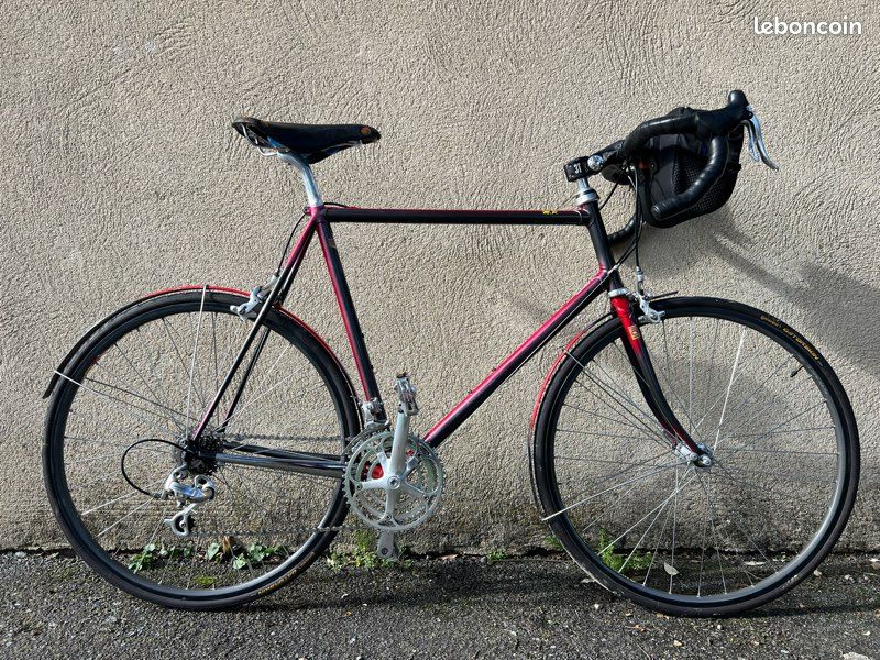 Rare pédalier aluminium à clavettes randonneuse no Maxiplume