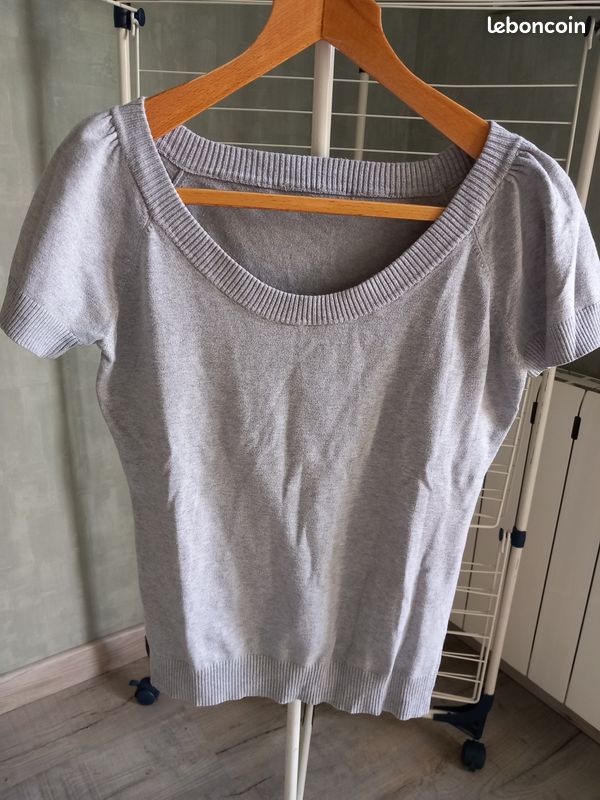 Haut Fille LFM – Gris, 100% Coton, Taille 10 Ans (neuf Avec étiquettes)
