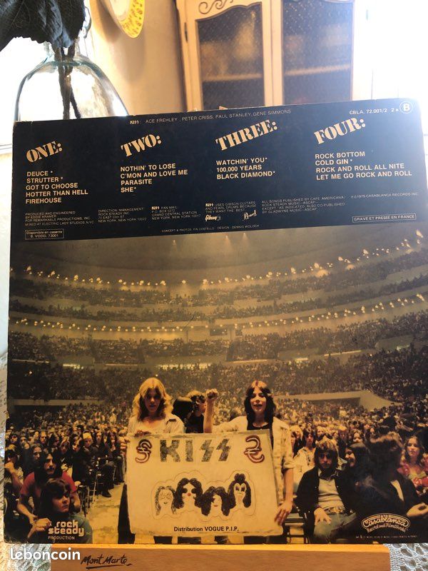 Vinyle 33t kiss double album 📔 original reissure gatfold france 🇫🇷 1979 hard rock 🤘 musique (image 2)