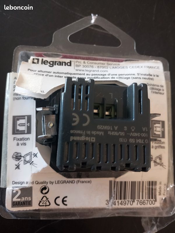 Interrupteur legrand mosaic automatique 400w (image 3)