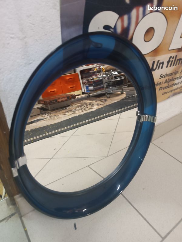 Miroir plexi bleu vintage (image 1)