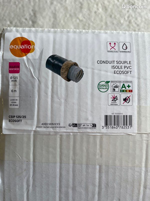 Conduit souple isolé PVC diamètre 125 (image 1)