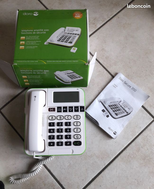 Téléphone filaire amplifié DORO SECURE 350 idéal personnes âgées (image 1)
