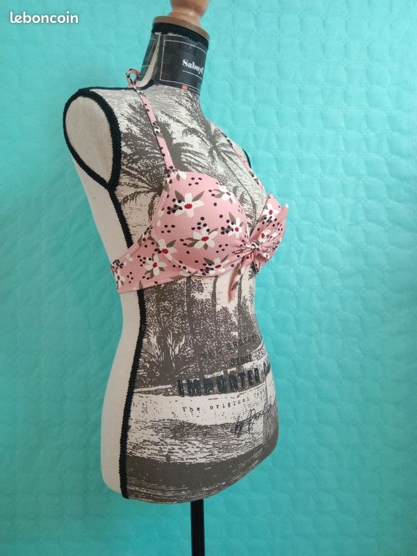 Haut de maillot de bain Angora Pink (Taille 38) (image 2)