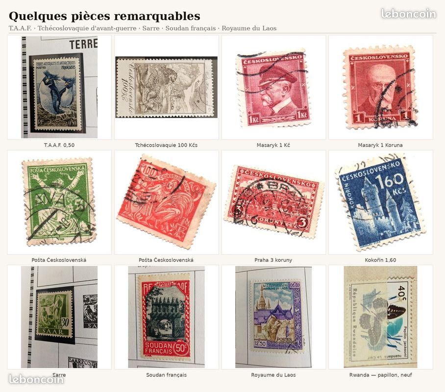 Collection 3239 timbres 131 pays + album Yvert & Tellier (image 3)